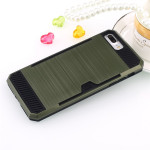 Wholesale iPhone 7 Plus Credit Card Armor Hybrid Case (Army Green)